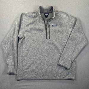 Patagonia Better Sweater Mens XL Grey 1/4 Zip Fleece Pullover 25523 Mint EUC